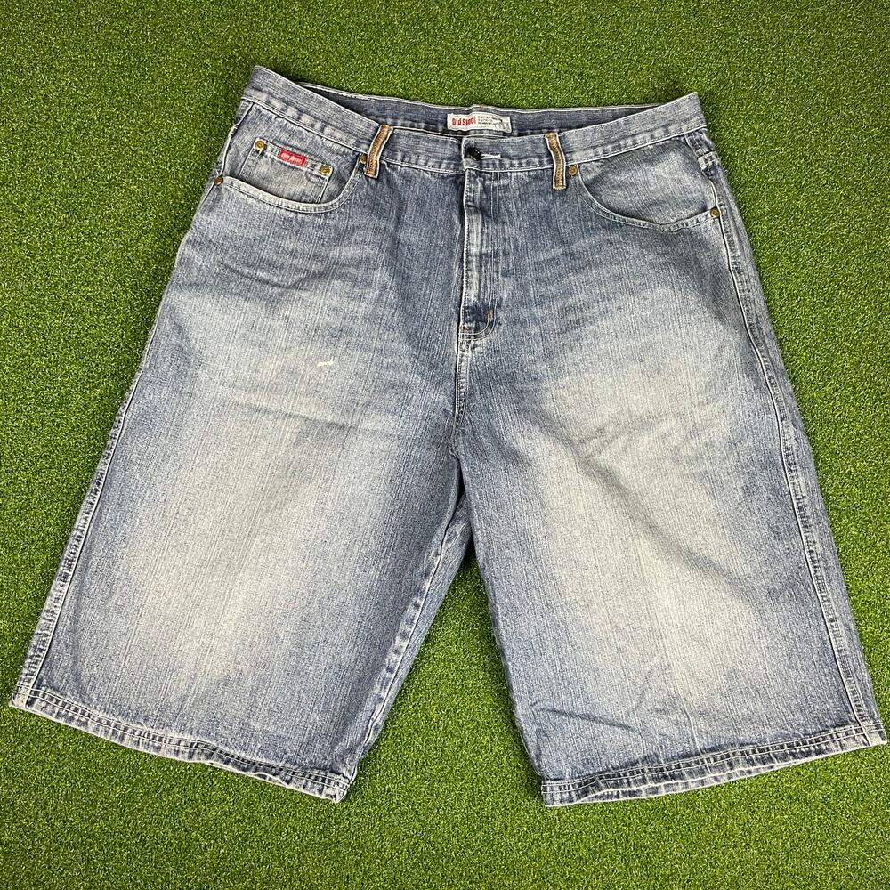 Vintage Y2K Old Skool Jeans Skater Grunge Streetwear Jorts Denim Shorts Sz 38
